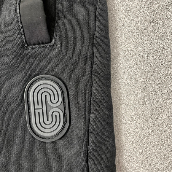 Coach Signature Sweat Shorts Mens XS Black Athleisure Lounge Logo *Altered/Crop - Picture 6 of 11